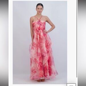 Eliza J Pink Floral Maxi Dress